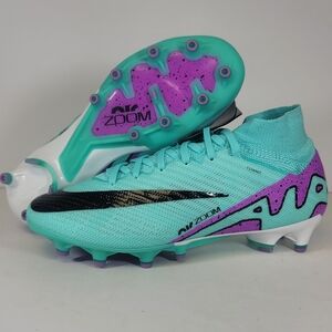 Nike Zoom Mercurial Superfly 9 Elite AG Pro Turquoise Soccer Cleats